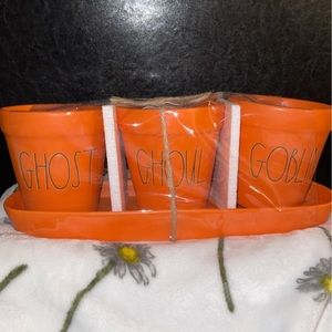Rae Dunn triple GHOST GHOUL GOBLIN planter